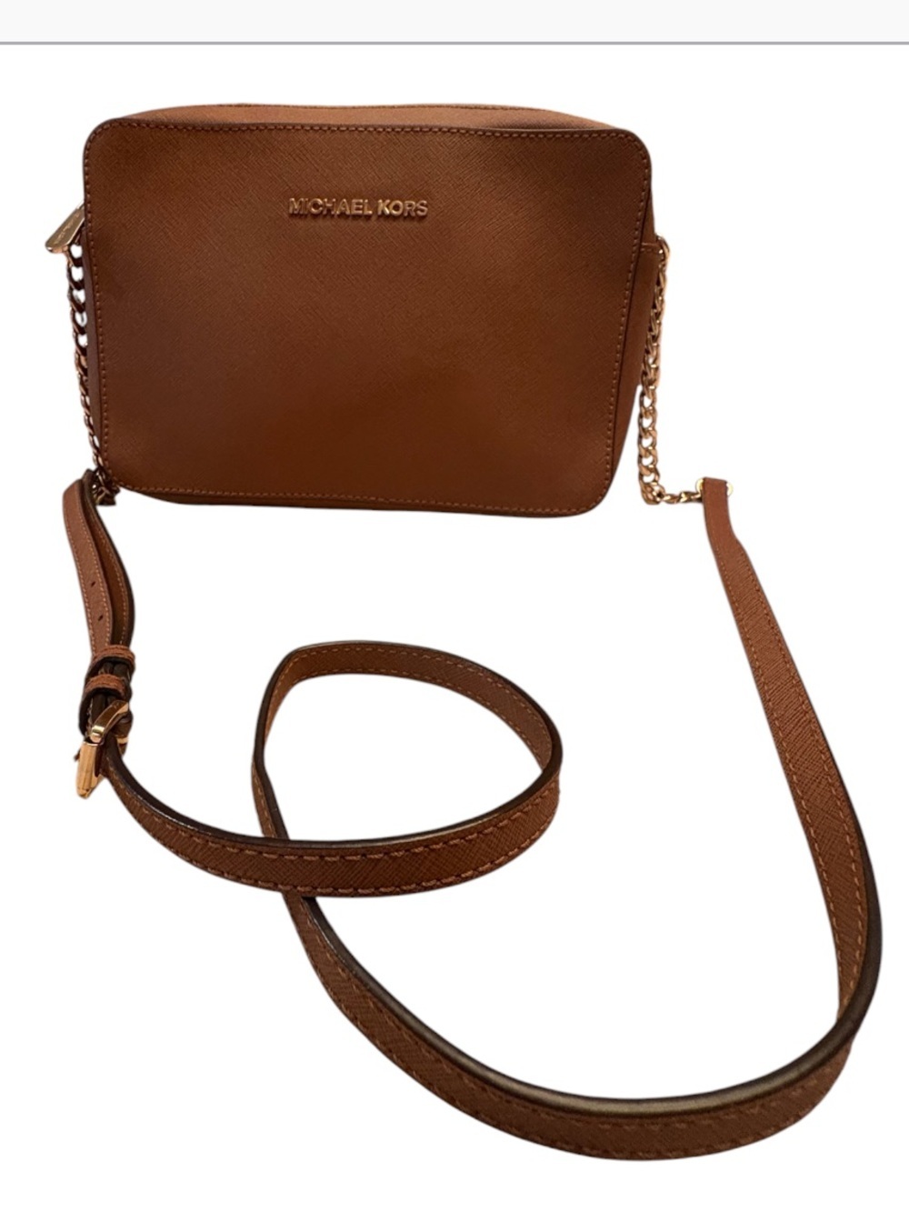 Michael Kors Jet Set Medium Saffiano Leather Camera Crossbody